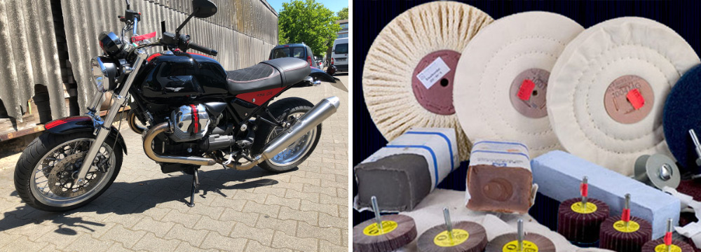 Beispiel für Motrorradpolitur